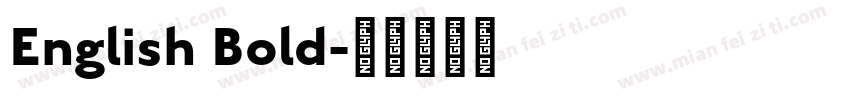 English Bold字体转换